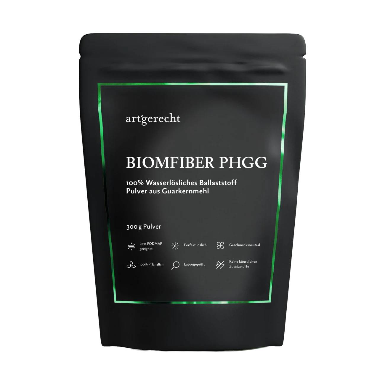 Biomfiber PHGG | 300 g | Partially Hydrolyzed Guar Gum aus Guarkernmehl – löslicher Ballaststoff, 100 % natürlich