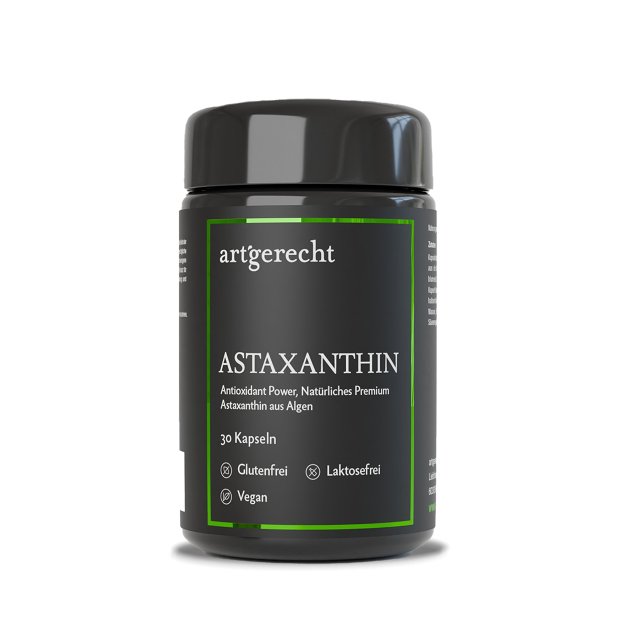Astaxanthin 8mg vegan - extrahiert aus Algen (Haematococcus Pluvialis)