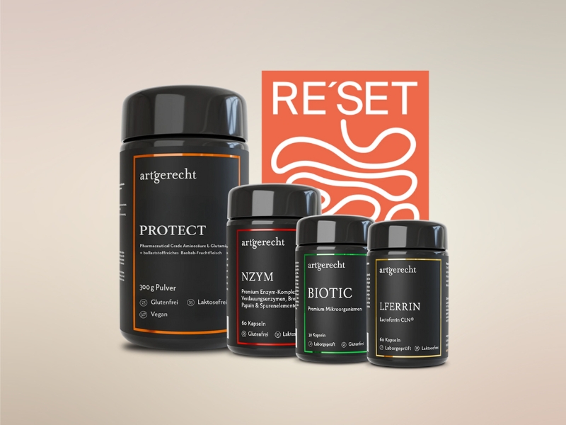 Illustration eines gesunden Darmmikrobioms