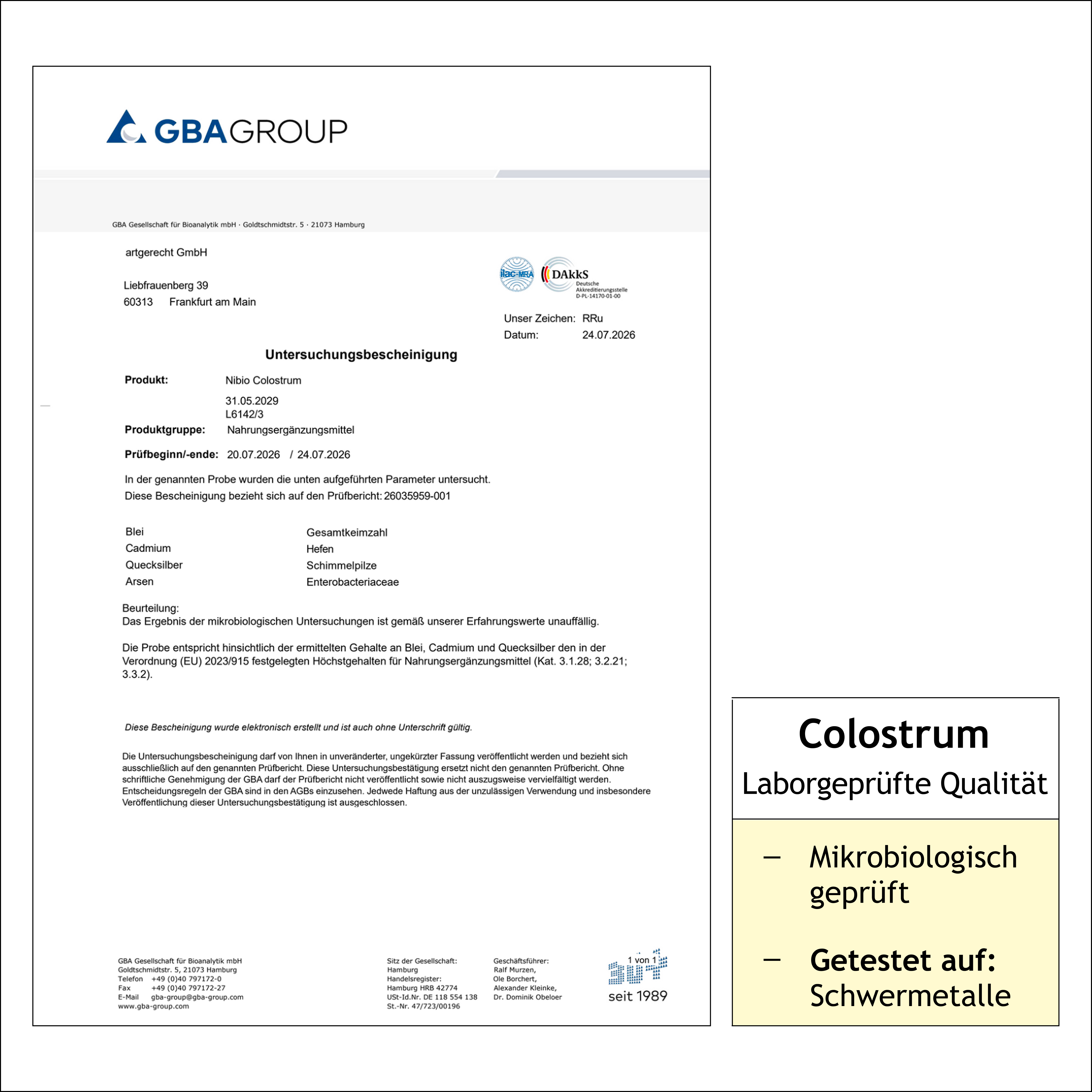 nibio Colostrum Lutschtabletten | 35% IgG + Acerola Extract