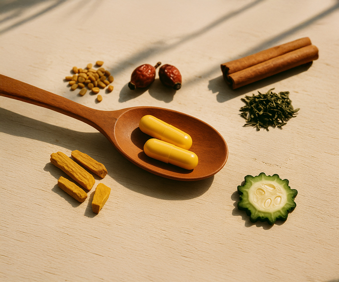 Übersicht der Inhaltsstoffe von Blutzucker Komplex – natürlich & rein