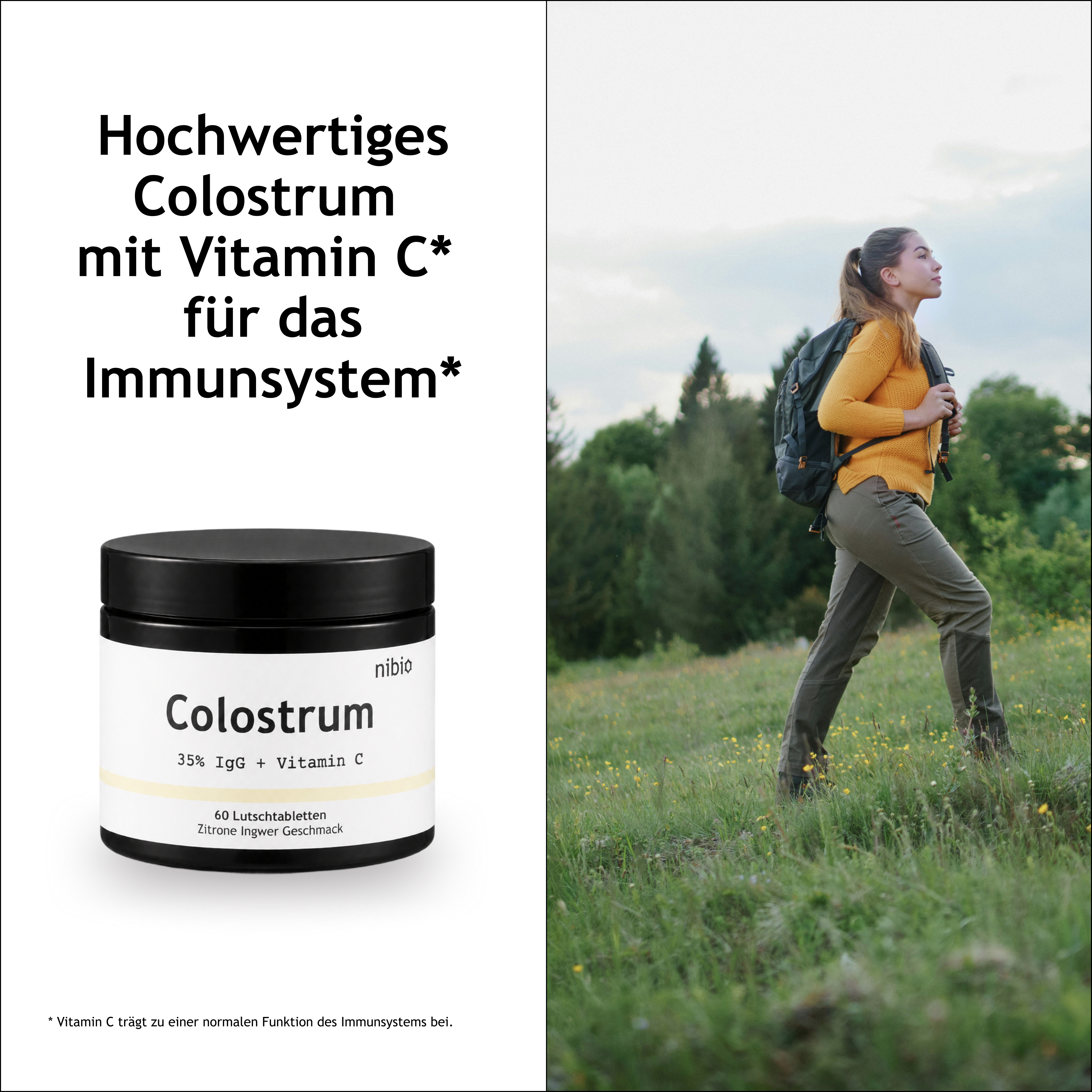 nibio Colostrum Lutschtabletten | 35% IgG + Acerola Extract