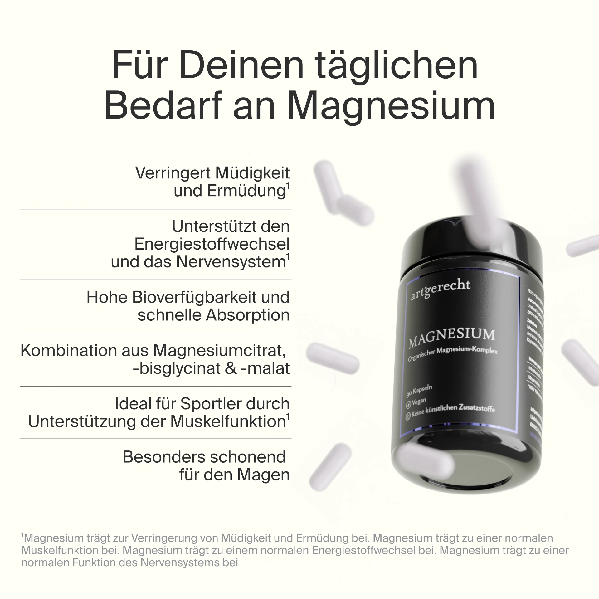 Organischer Magnesium Komplex | 300 mg Kapseln