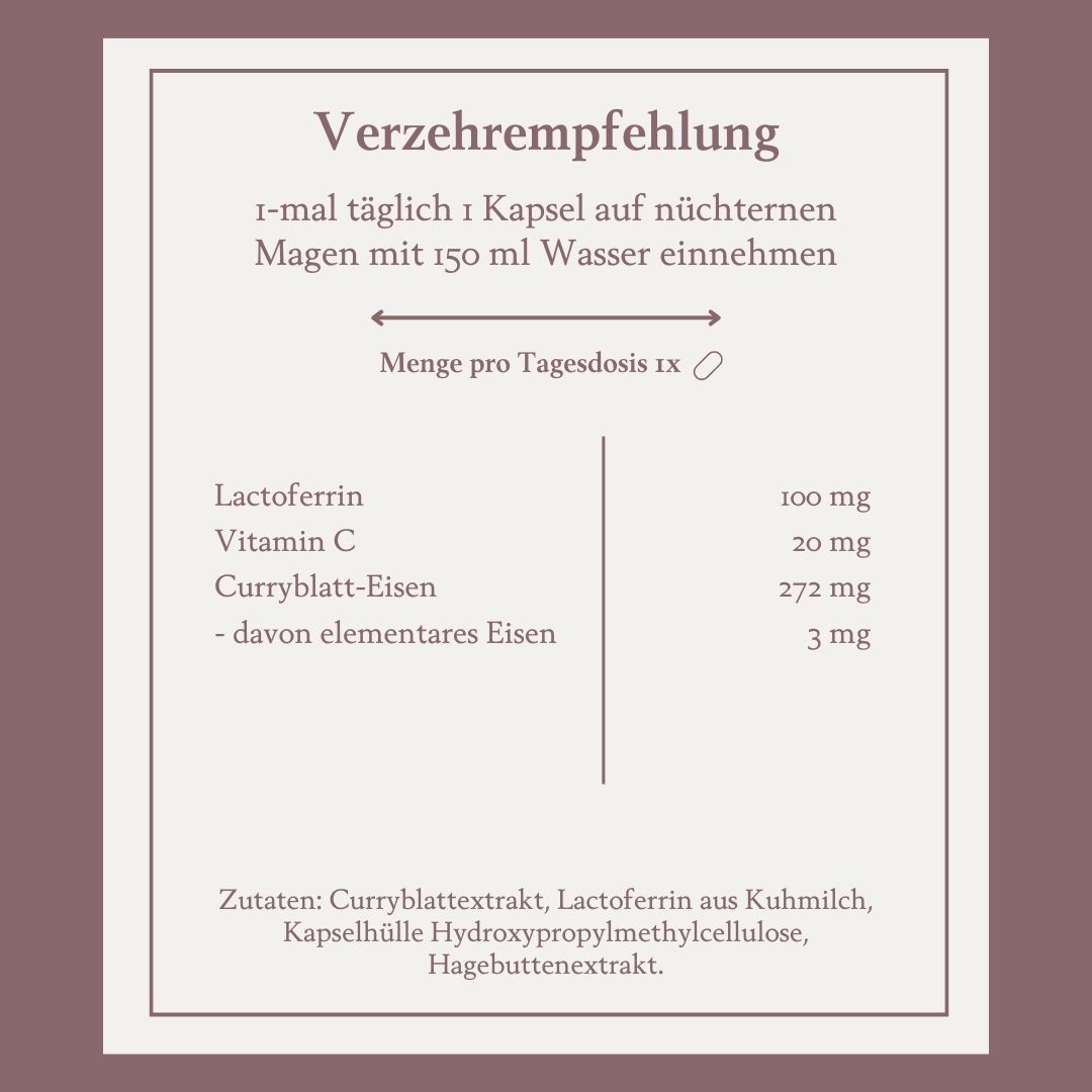 IRON Verzehrempfehlung