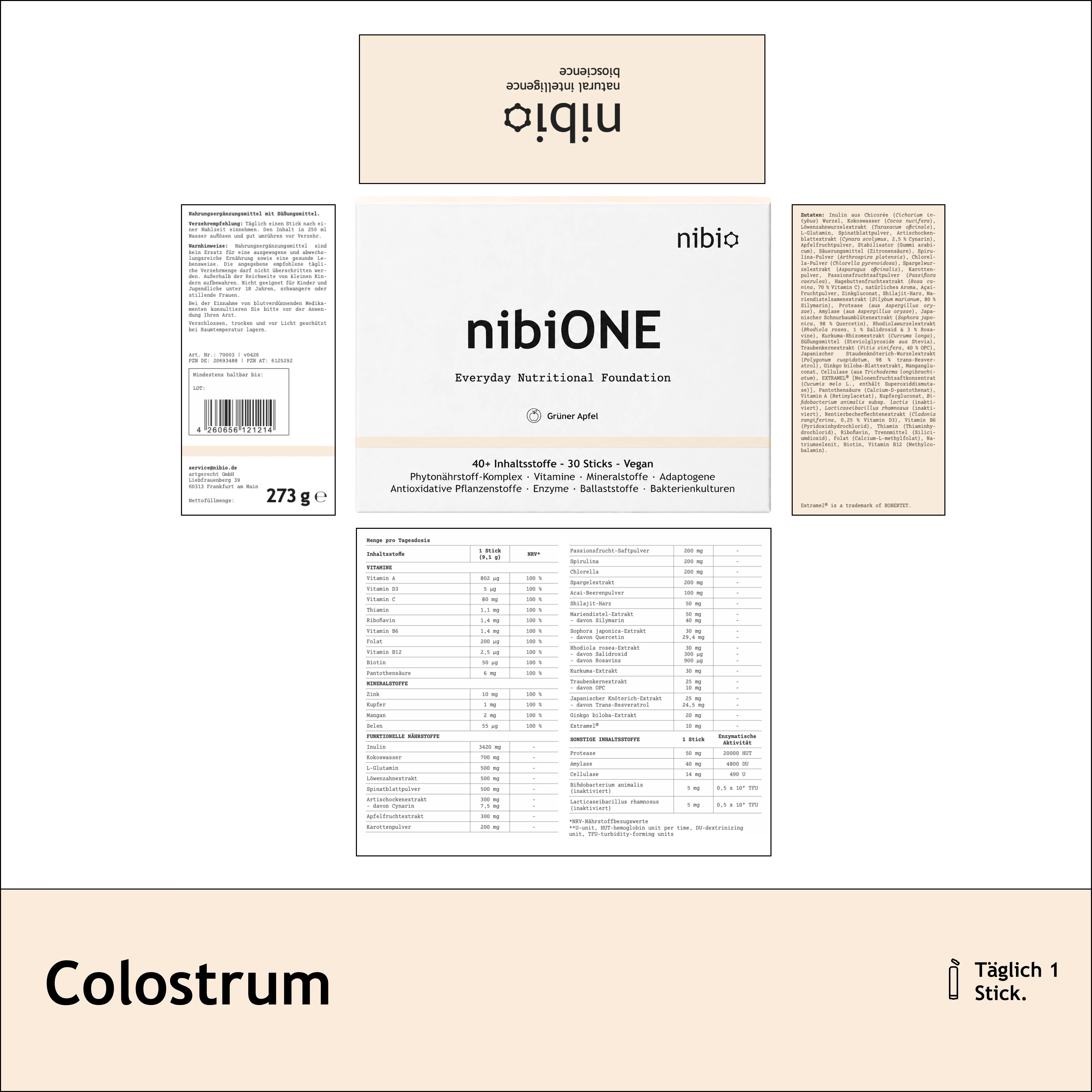nibiONE | All-in-One Vitamin & Mineralstoffdrink | 30 Sticks
