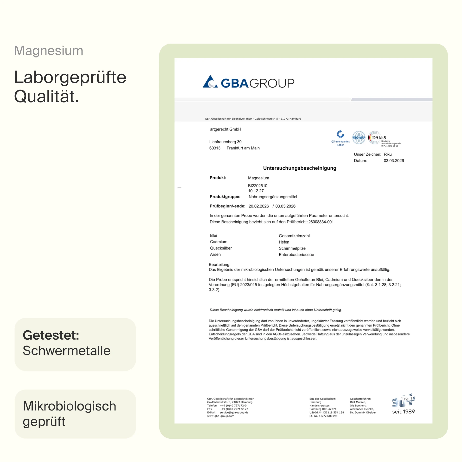 Organischer Magnesium Komplex | 300 mg Kapseln