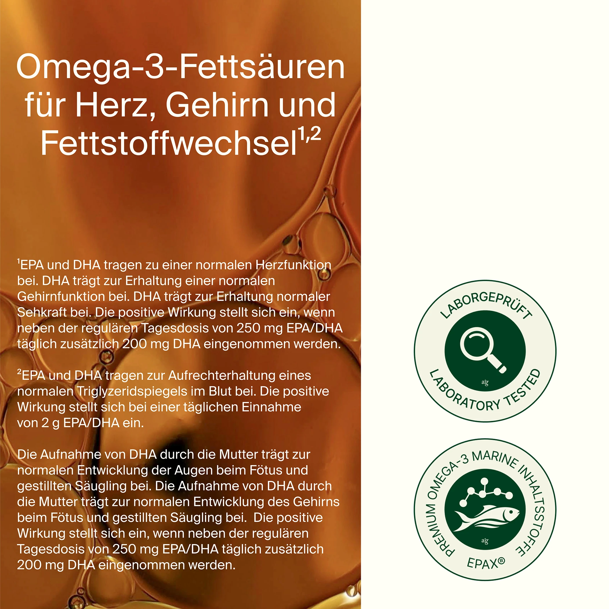 Omega 3 flüssig | 2.000 mg Fischöl