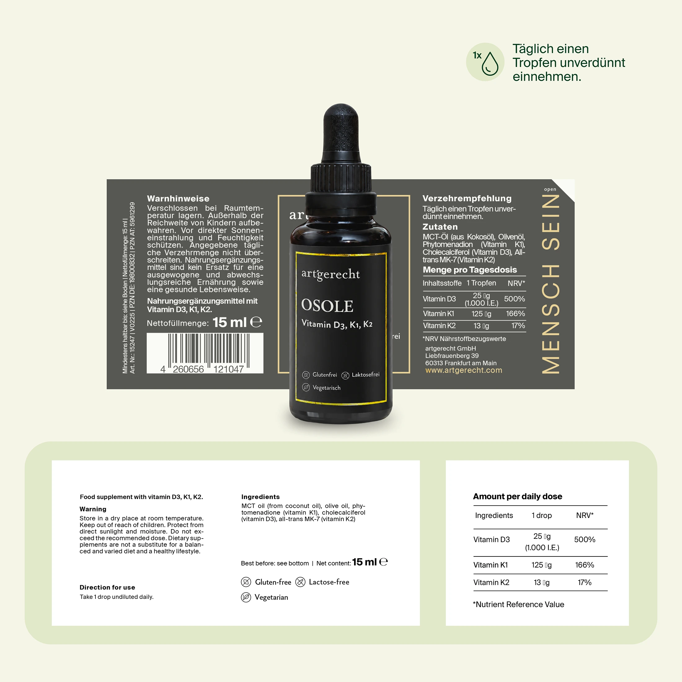 Osole Vitamin D3 + K1 + K2