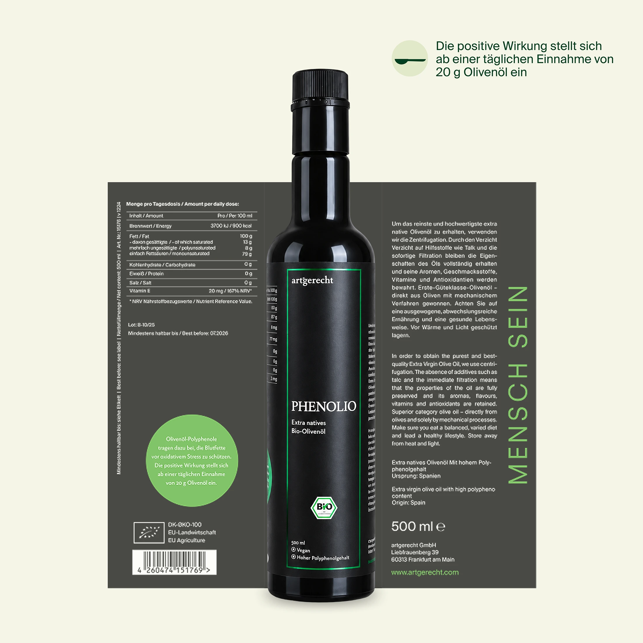Phenolio Bio Olivenöl | 500 mL