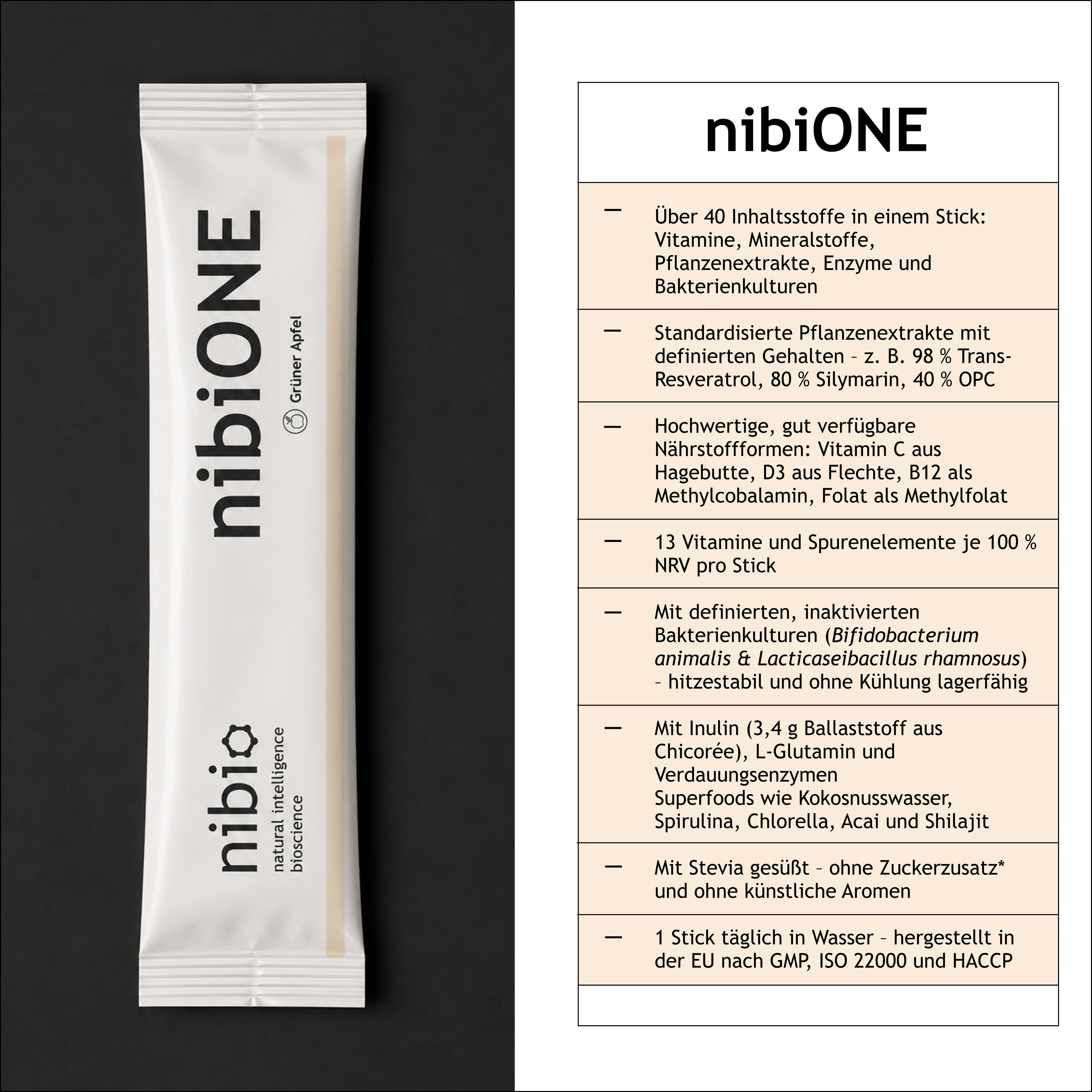 nibiONE | All-in-One Vitamin & Mineralstoffdrink | 30 Sticks
