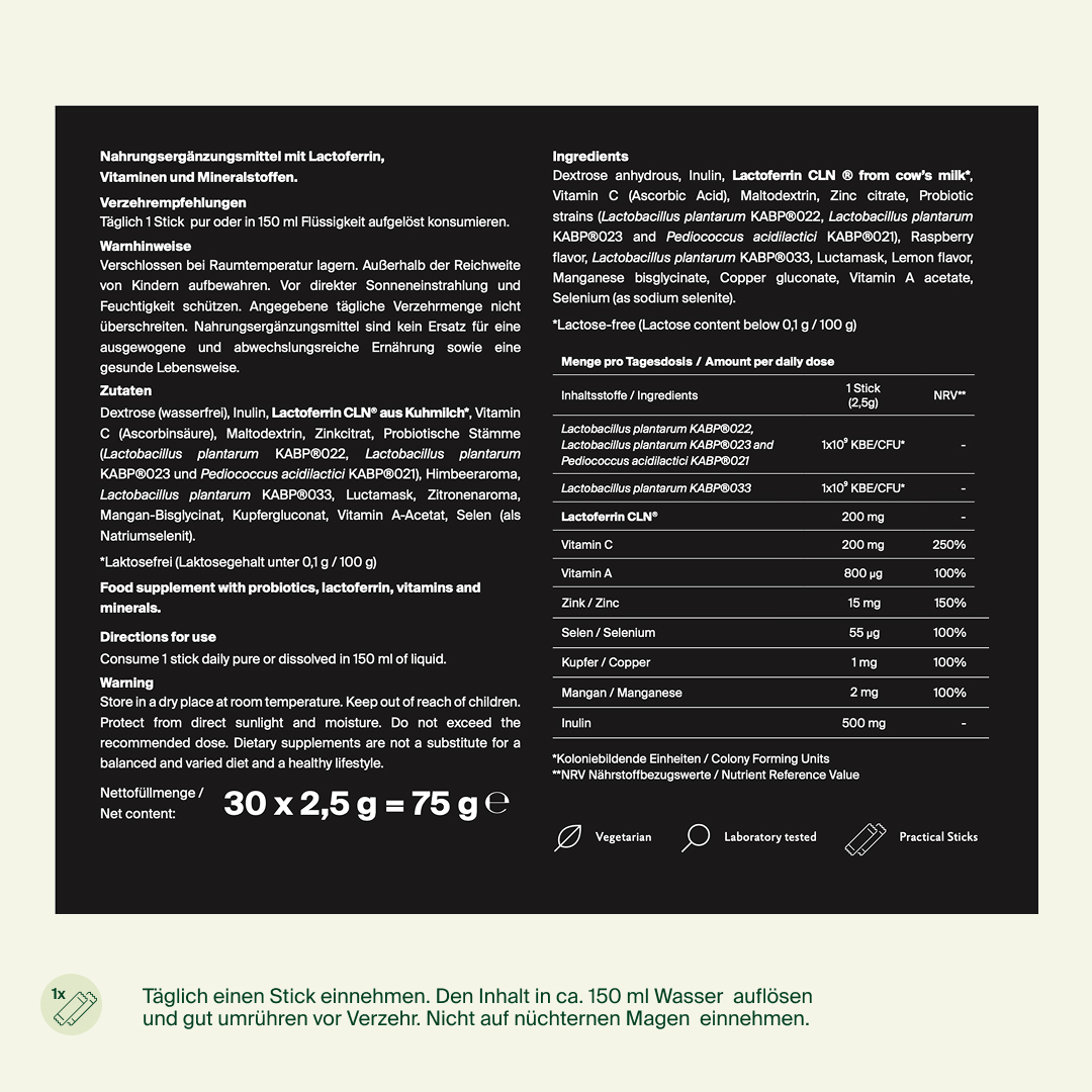 Lactoferrin Immun+ Sticks