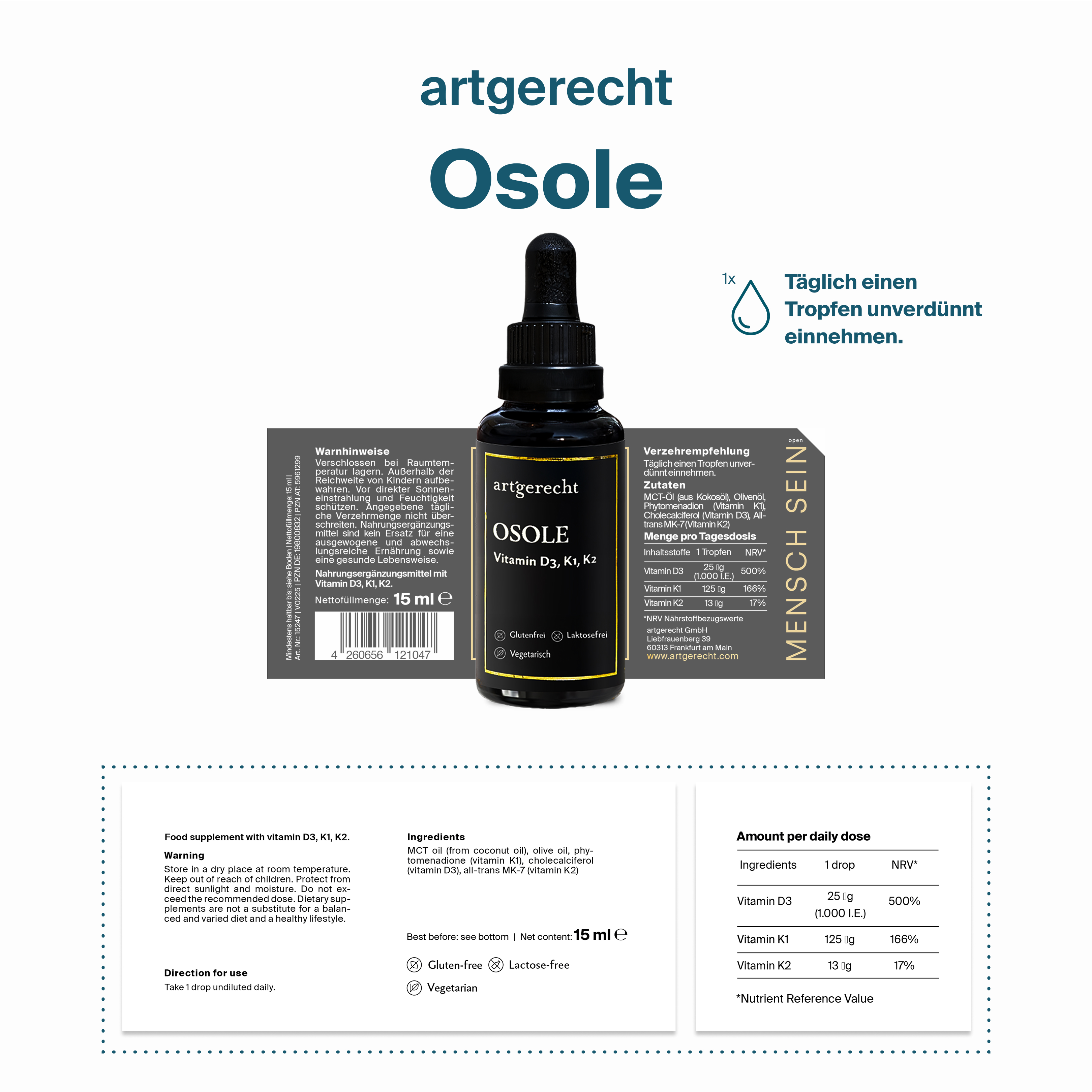 Osole Vitamin D3 + K1 + K2