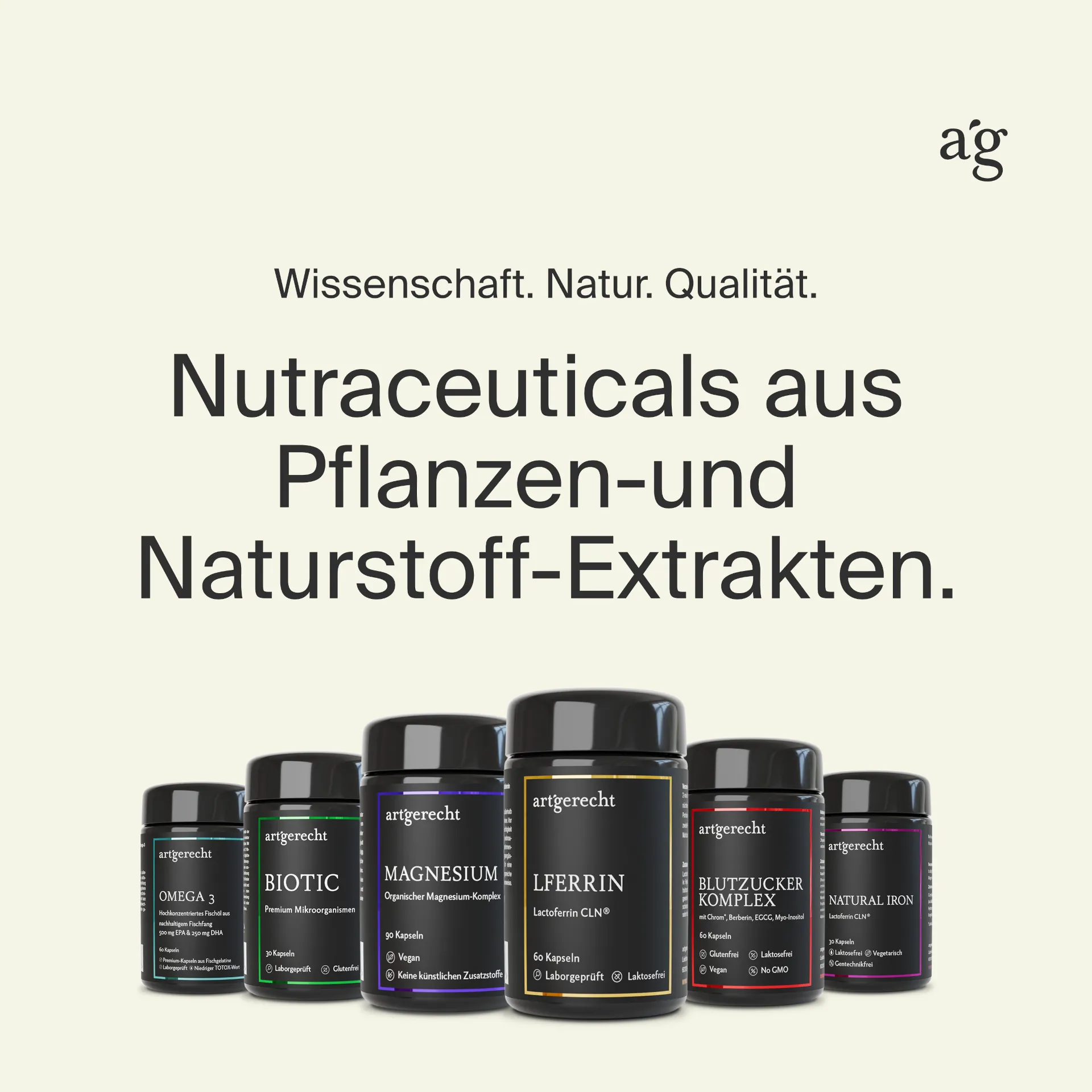 Nahrungsergänzungsmittel von Artgerecht aus Pflanzen- und Naturstoff-Extrakten