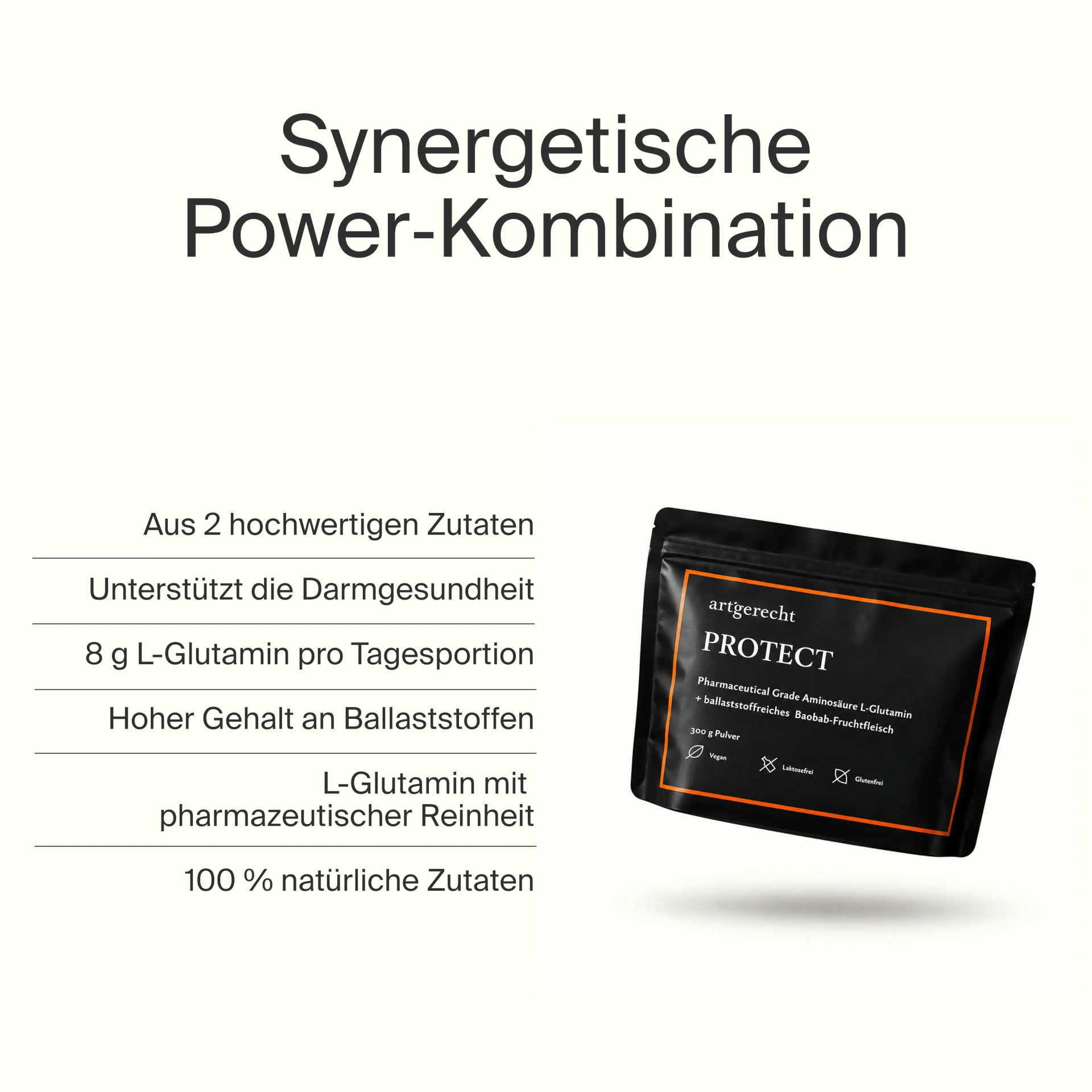 L-Glutamin 300g | mit Baobab Fruchtfleisch