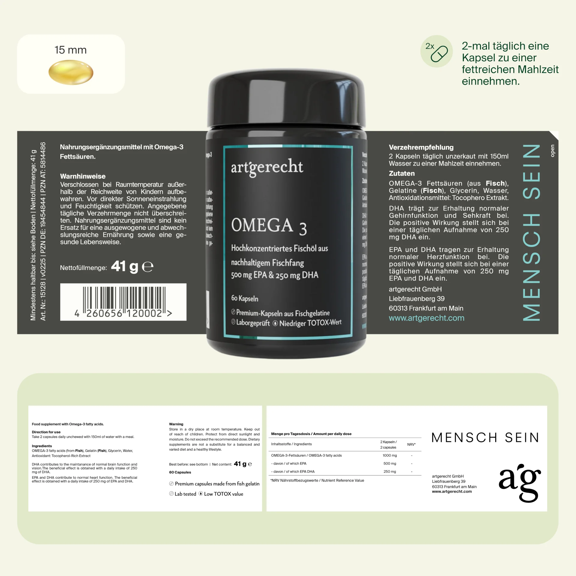 Omega 3 EPA 500 DHA 250