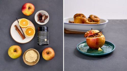 Artgerechte Brat&auml;pfel Rezept vorher-nachher