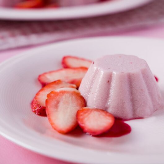 Kollagen Erdbeer Panna Cotta