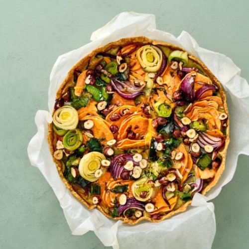 Artgerechte Süßkartoffelquiche